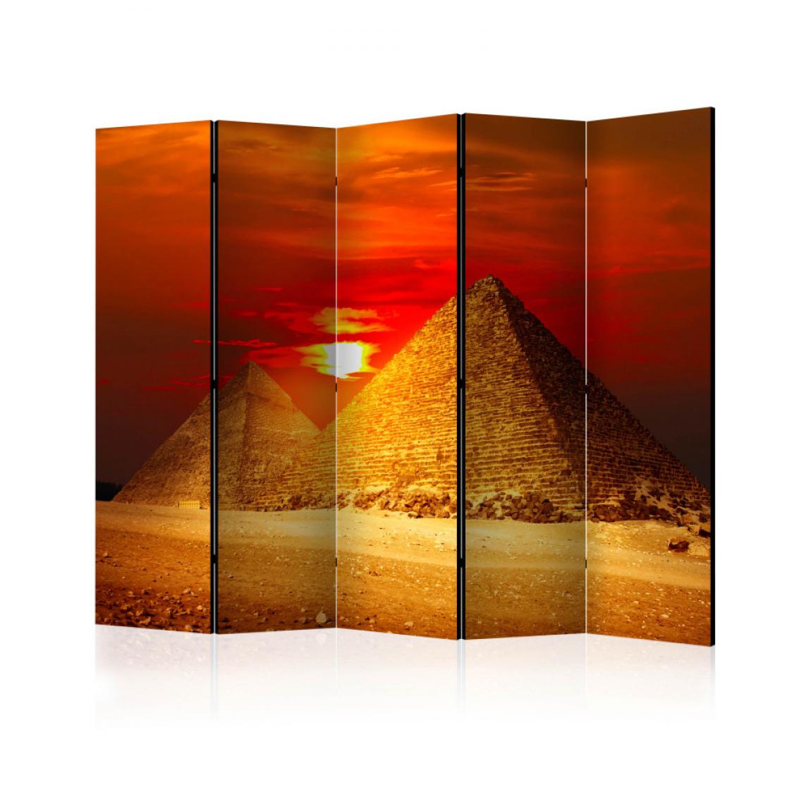 Artgeist - Paravent 5 volets - The Giza Necropolis - sunset II [Room Dividers] 225x172 - Paravents