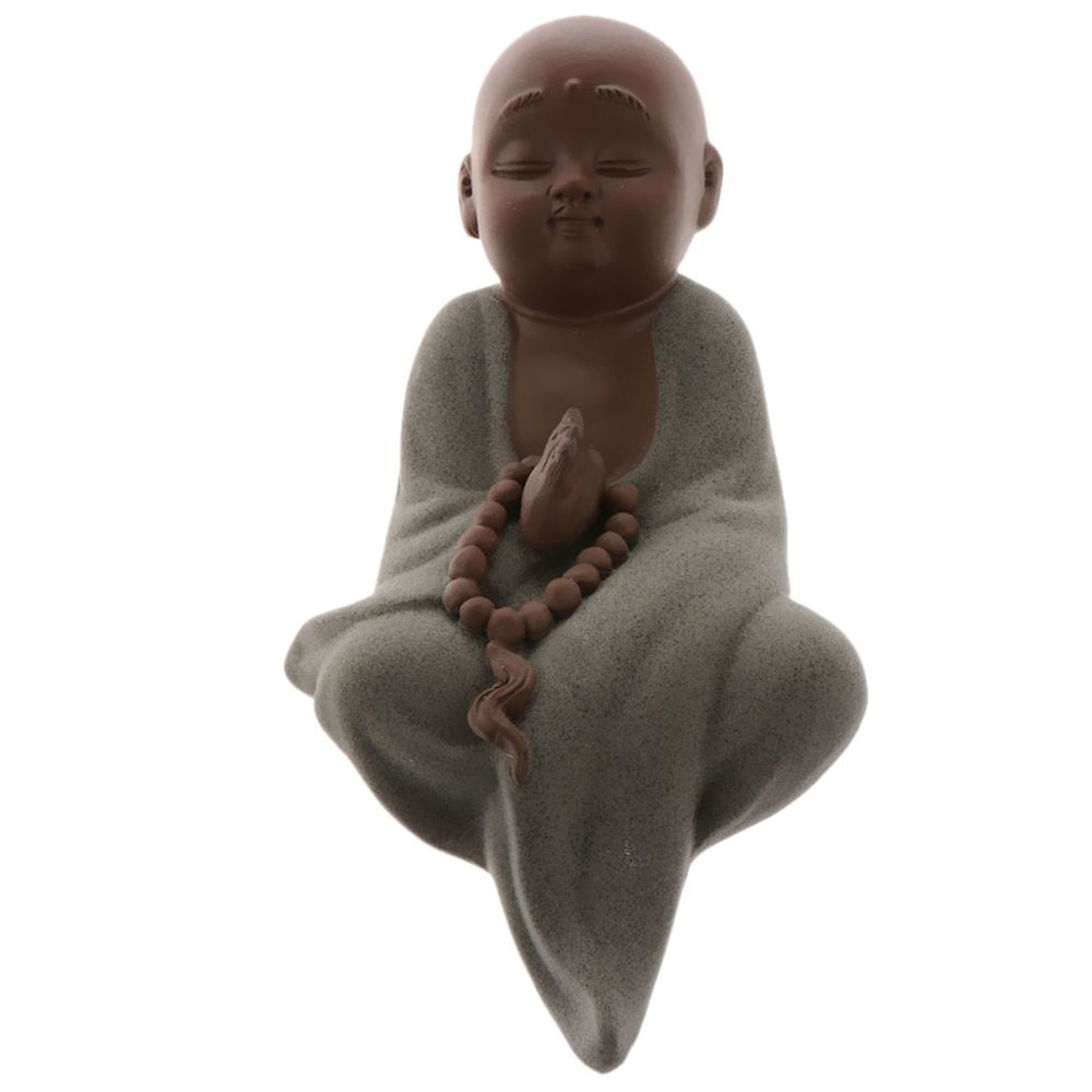 marque generique - Statue de Bouddha en céramique kung-fu Monk Figurine Thé Animaux de compagnie Ornement Style2 - Statues