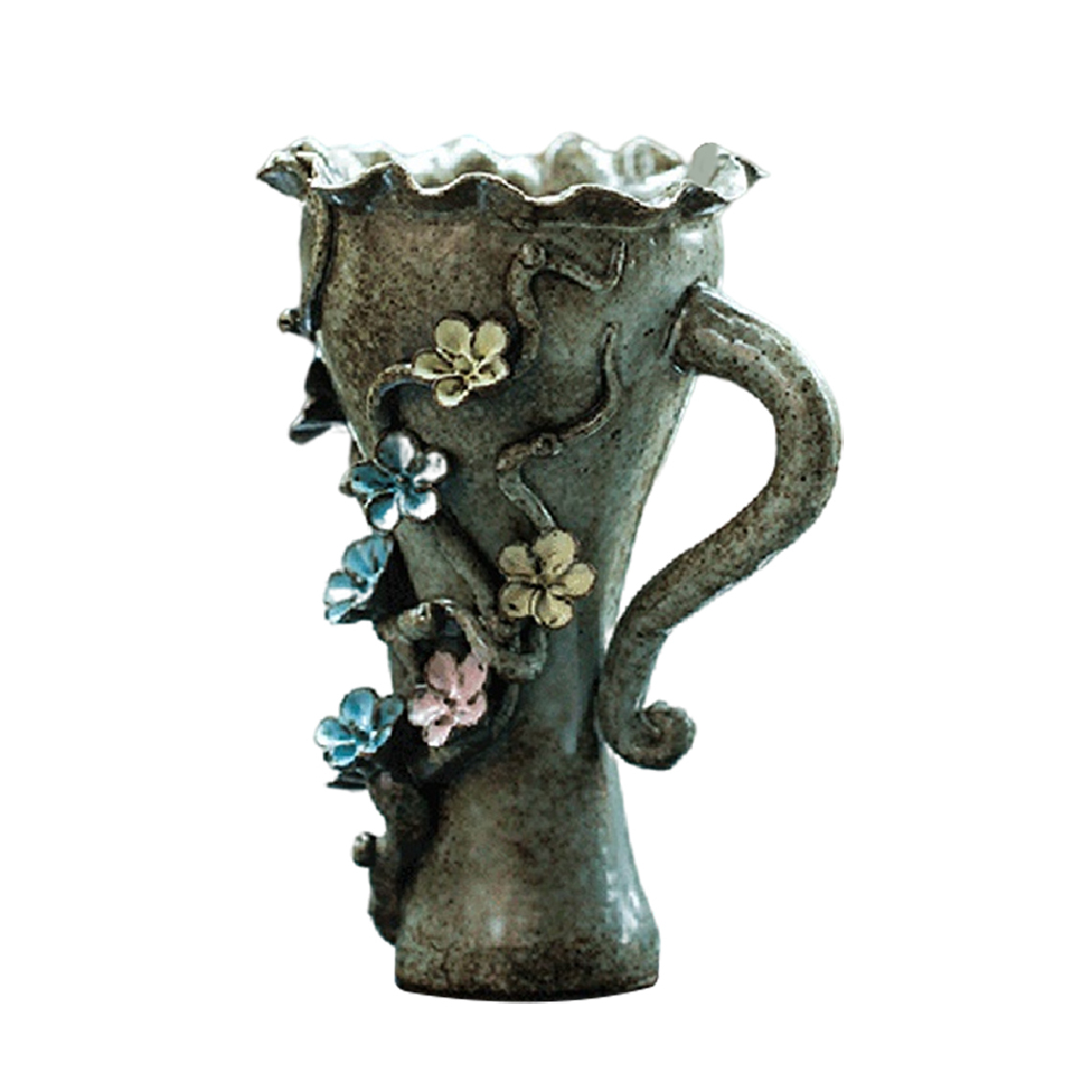 marque generique - Vase à Fleurs Rétro Décor D'armoire à La Maison En Céramique Pot De Plante En Bronze - Vases