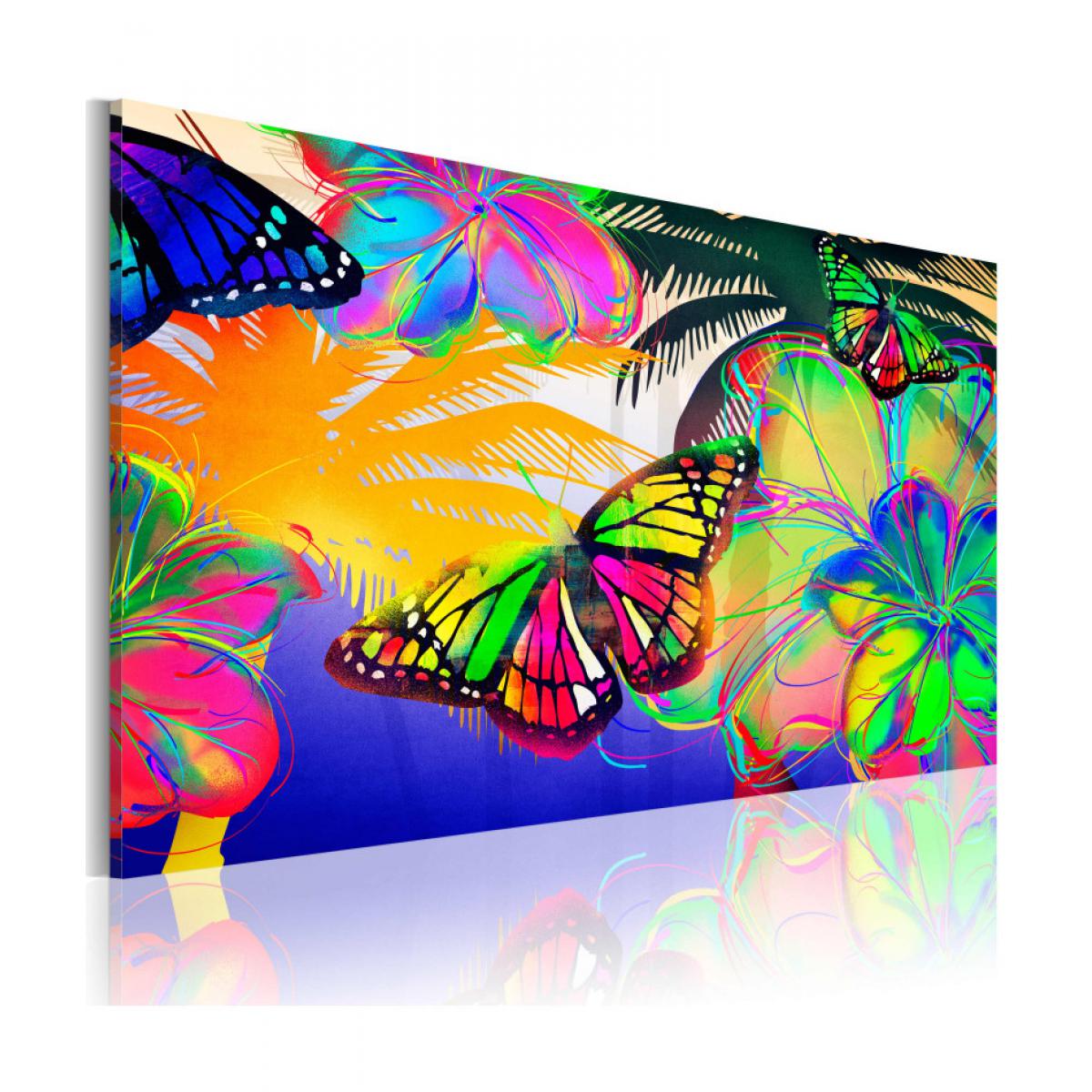 Artgeist - Tableau - Papillons exotiques 120x80 - Tableaux, peintures