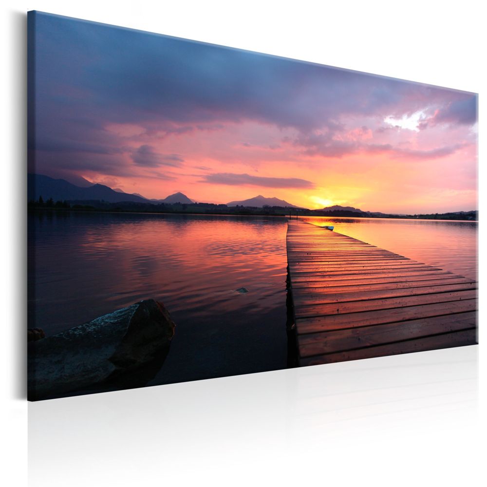 Bimago - Tableau - Bay of Silence - Décoration, image, art | Paysages | Levers et couchers de soleil | 60x40 cm | - Tableaux, peintures