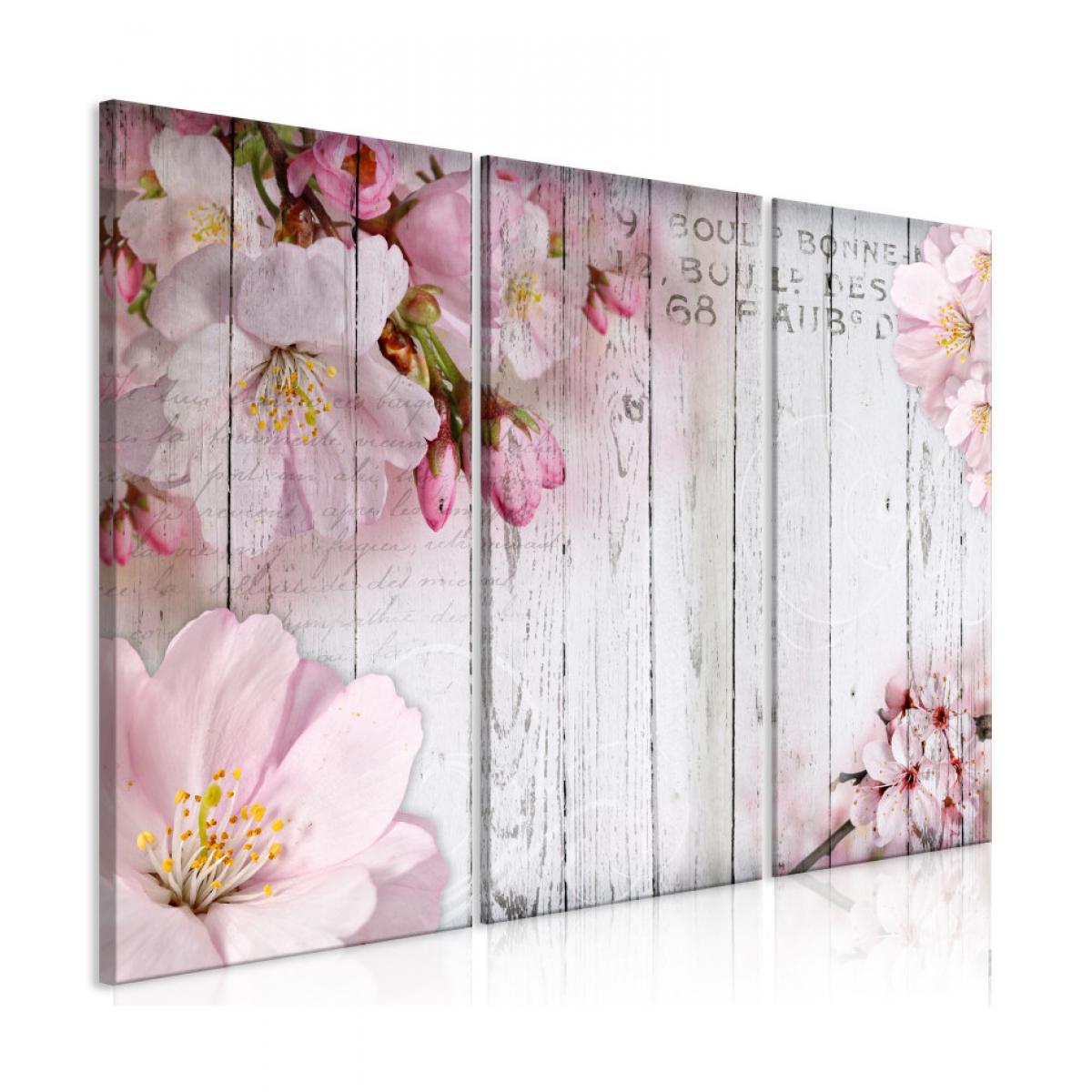 Artgeist - Tableau - Flowers on Boards (3 Parts) 120x80 - Tableaux, peintures