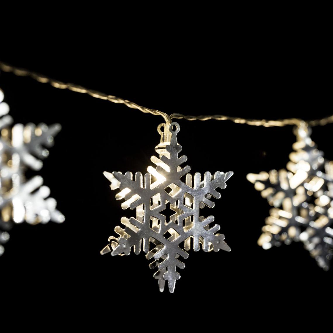 JJA - Guirlande intérieure de Noël LED étoile Xmas - L. 135 cm - Or - Décorations de Noël