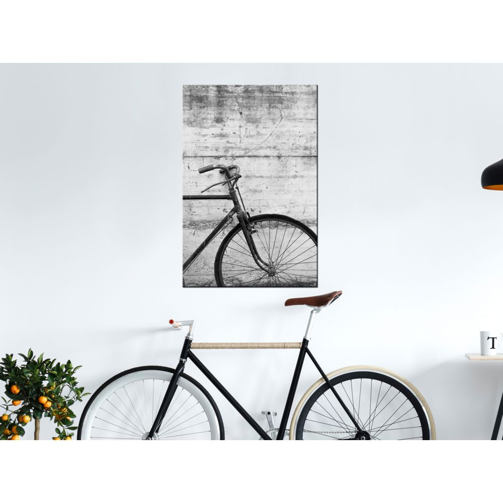 marque generique - 60x90 Tableau Vintage Moderne Bicycle And Concrete (1 Part) Vertical - Tableaux, peintures