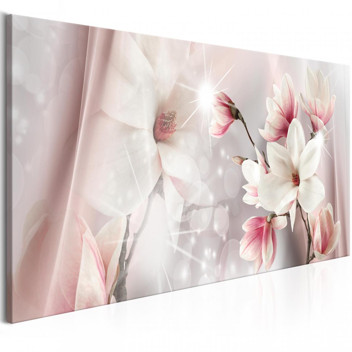 Decoshop26 - Tableau sur toile décoration murale image imprimée cadre en bois à suspendre Réflexion de magnolia (1 Partie) Étroit 135x45 cm 11_0005475 - Tableaux, peintures