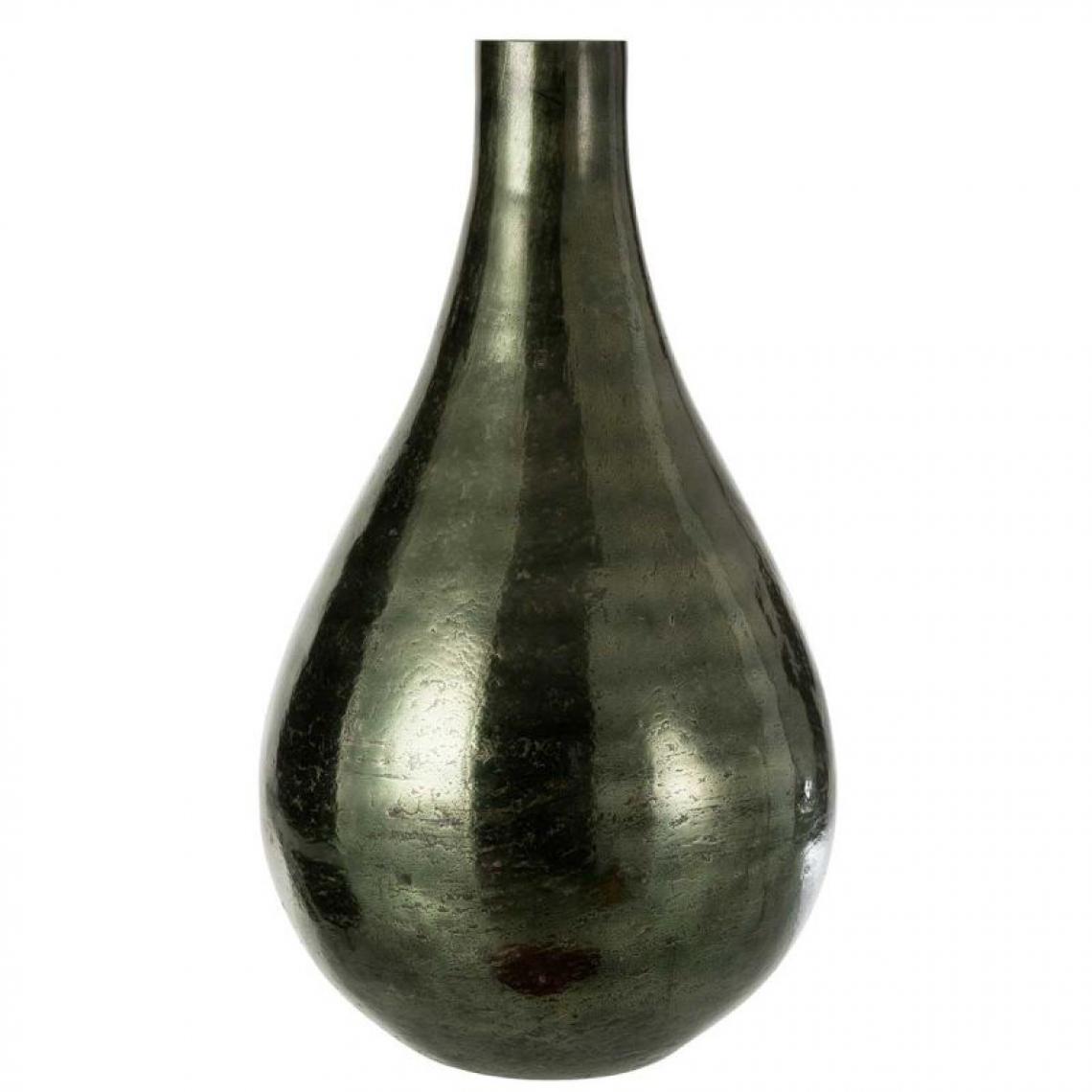 Paris Prix - Vase Design en Verre Long 52cm Vert - Vases