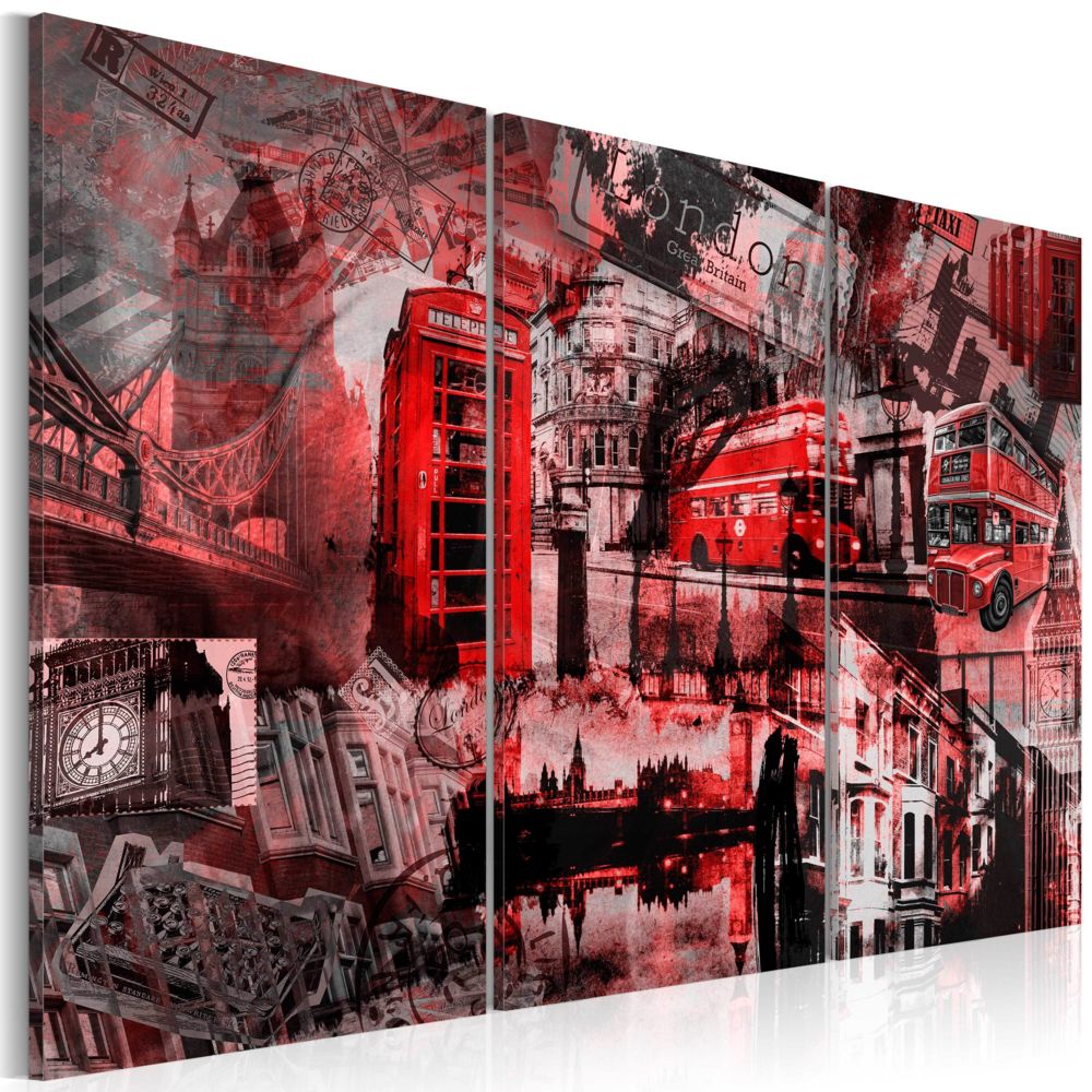 Bimago - Tableau - Londres rouges - Décoration, image, art | Art urbain | - Tableaux, peintures