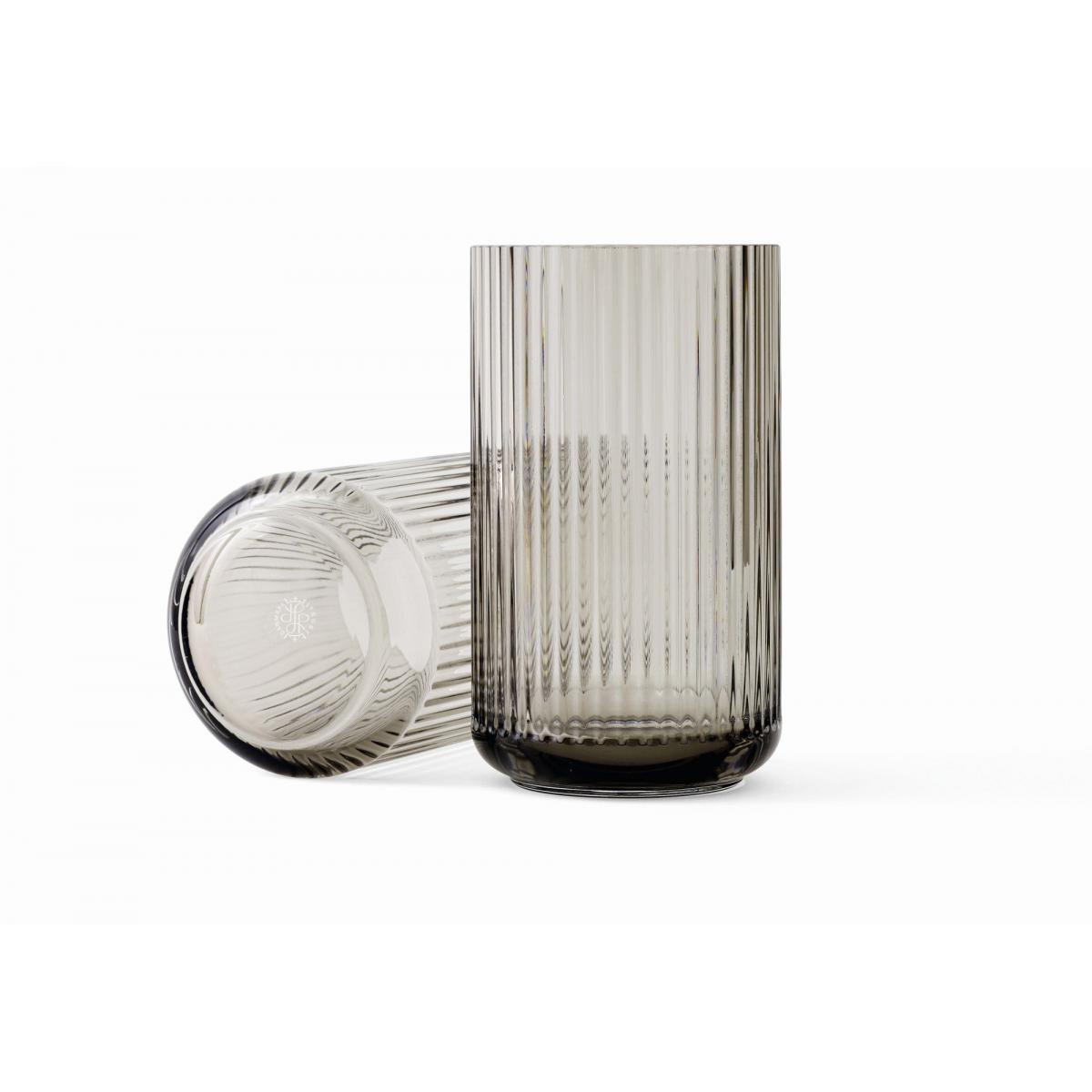 Lyngby Porcelaen - Vase en verre Lyngby - 38 cm - couleur fumée - Vases