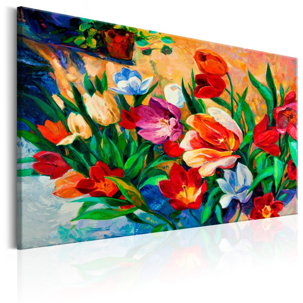 Bimago - Tableau - Art of Colours: Tulips - Décoration, image, art | Fleurs | Tulipes | - Tableaux, peintures