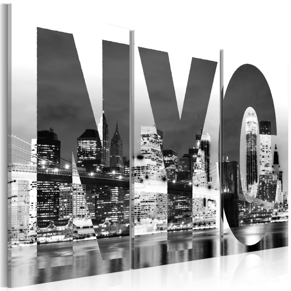 Artgeist - Tableau - New York (noir et blanc) 60x40 - Tableaux, peintures