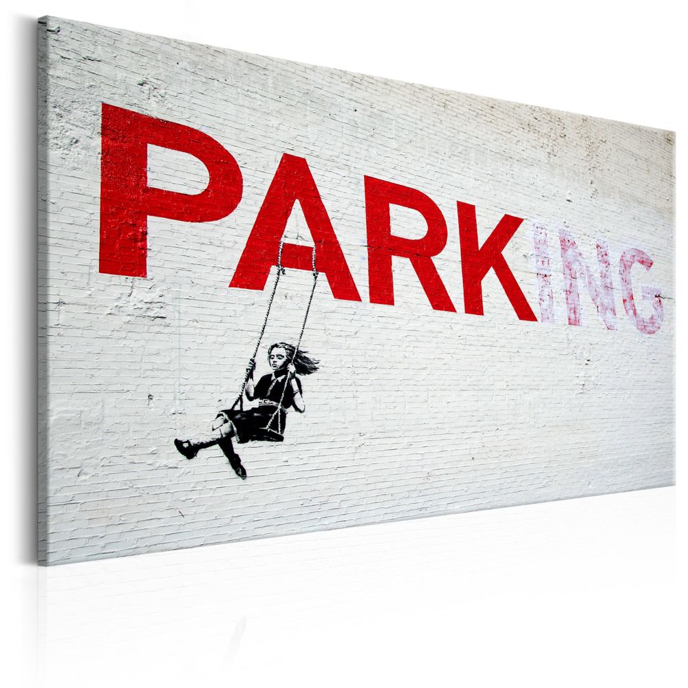 Bimago - Tableau - Parking Girl Swing by Banksy - Décoration, image, art | Art urbain | - Tableaux, peintures