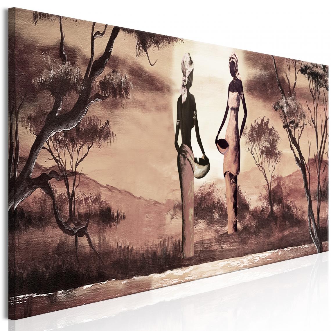 Decoshop26 - Tableau sur toile décoration murale image imprimée cadre en bois à suspendre Femmes actives (1 partie) Étroit 120x40 cm 11_0007730 - Tableaux, peintures