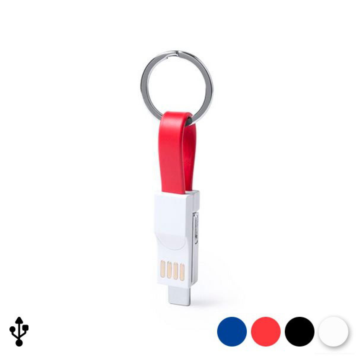 Totalcadeau - Porte-clés aimanté avec Câble Micro USB, Type C et Lightning - Chargeur téléphone Pas cher - Objets déco