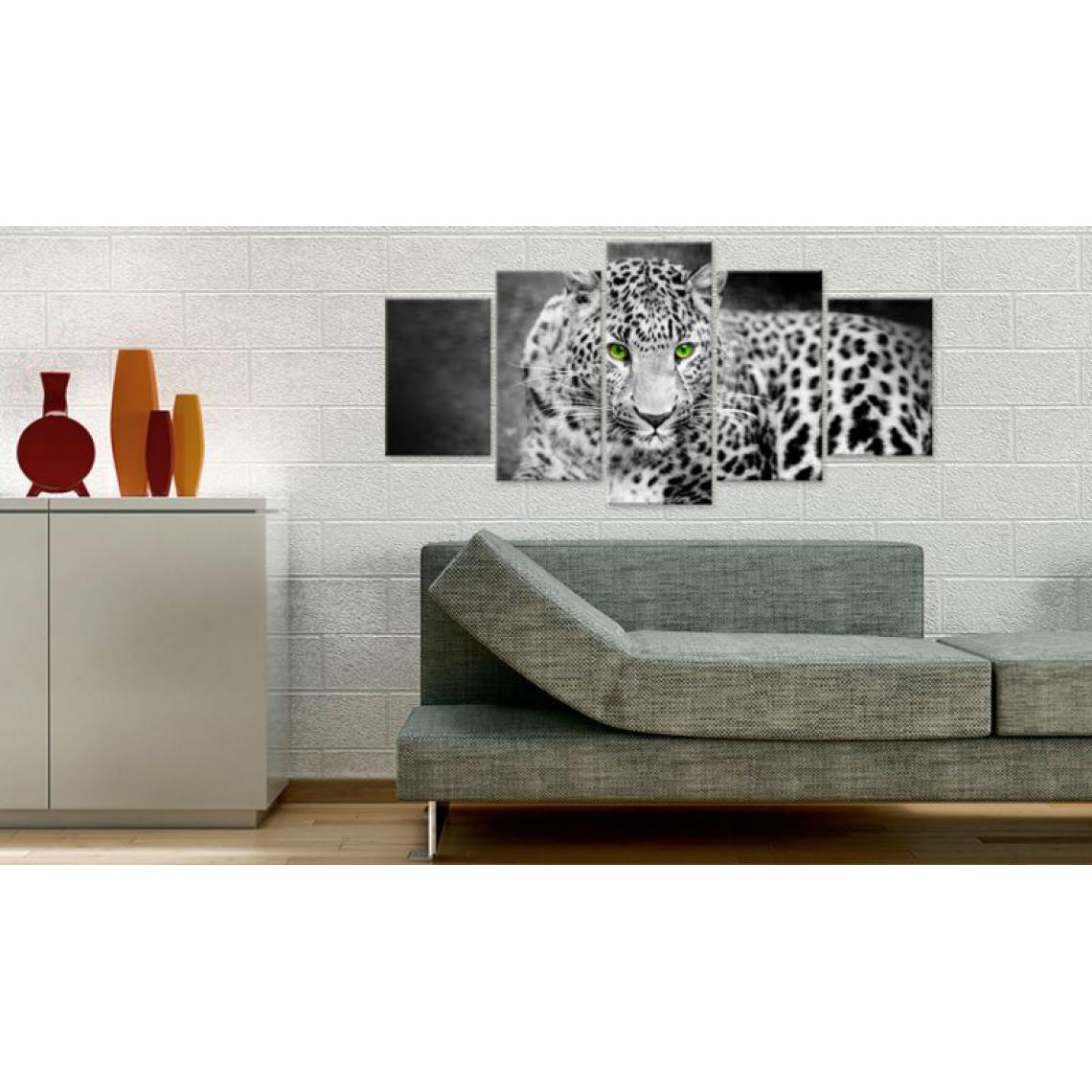 Artgeist - Tableau - Leopard - black&white .Taille : 100x50 - Tableaux, peintures