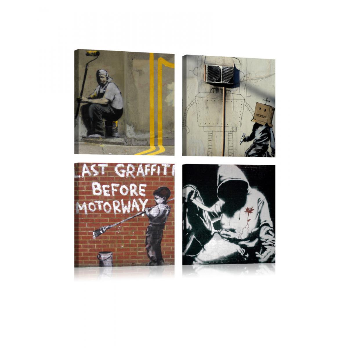 Artgeist - Tableau - Banksy - Street Art 60x60 - Tableaux, peintures