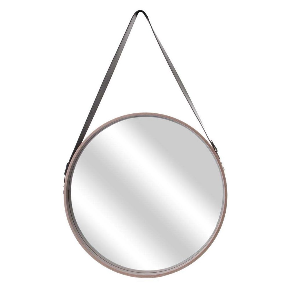 Cstore - CMP Miroir rond avec anse PU - Bois - 50 cm - M6 - Miroirs