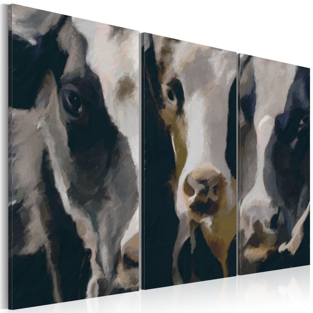 Bimago - Tableau - Piebald cow - Décoration, image, art | - Tableaux, peintures