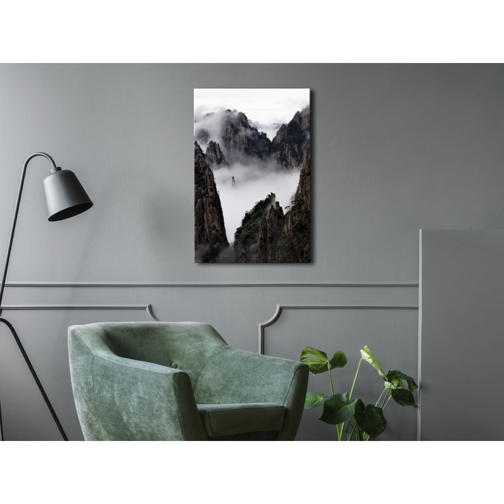 marque generique - 60x90 Tableau Montagne Paysages Superbe Fog Over Huang Shan (1 Part) Vertical - Tableaux, peintures