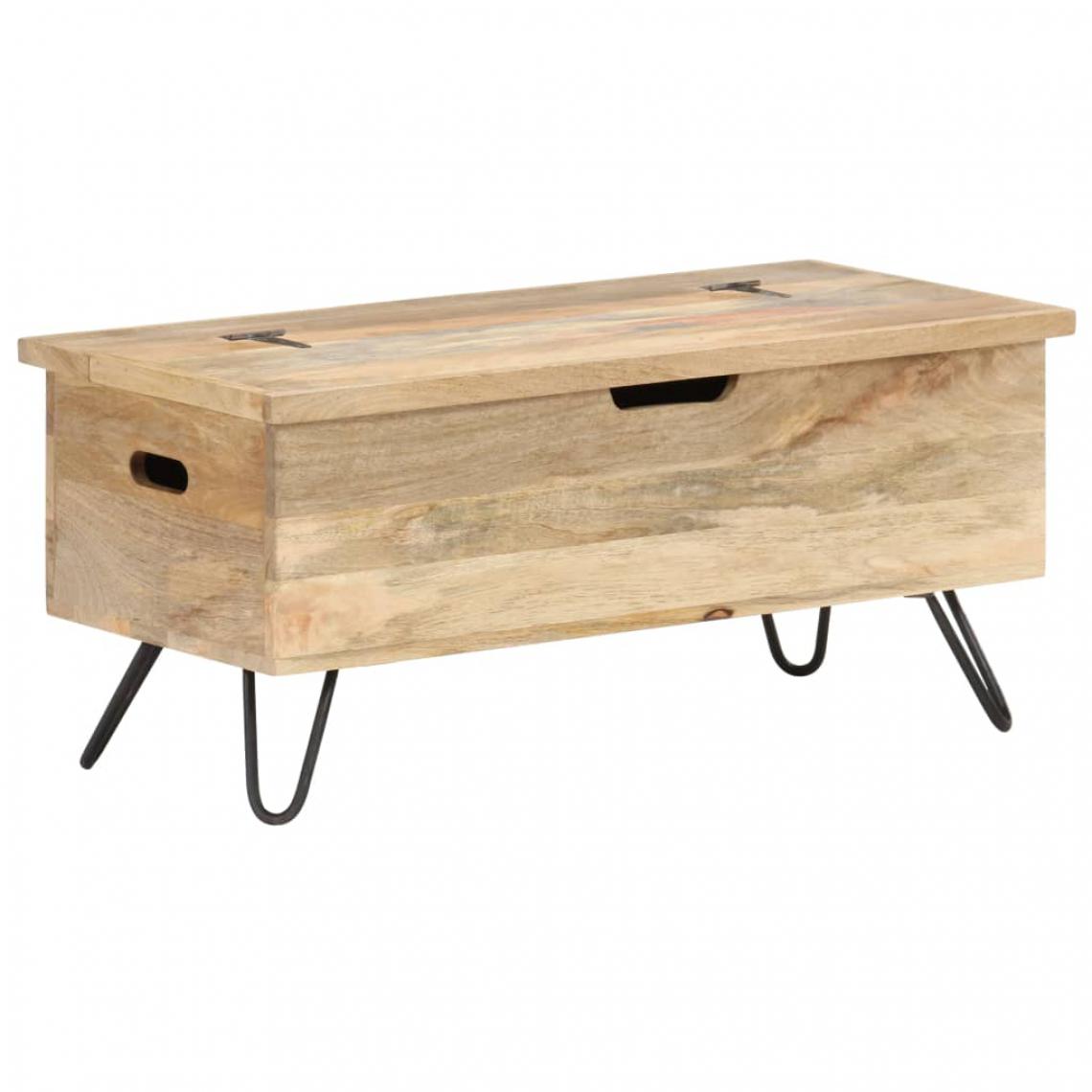 Icaverne - Splendide Armoires et meubles de rangement selection Reykjavik Coffre 90x40x45 cm Bois solide de manguier - Malles, coffres
