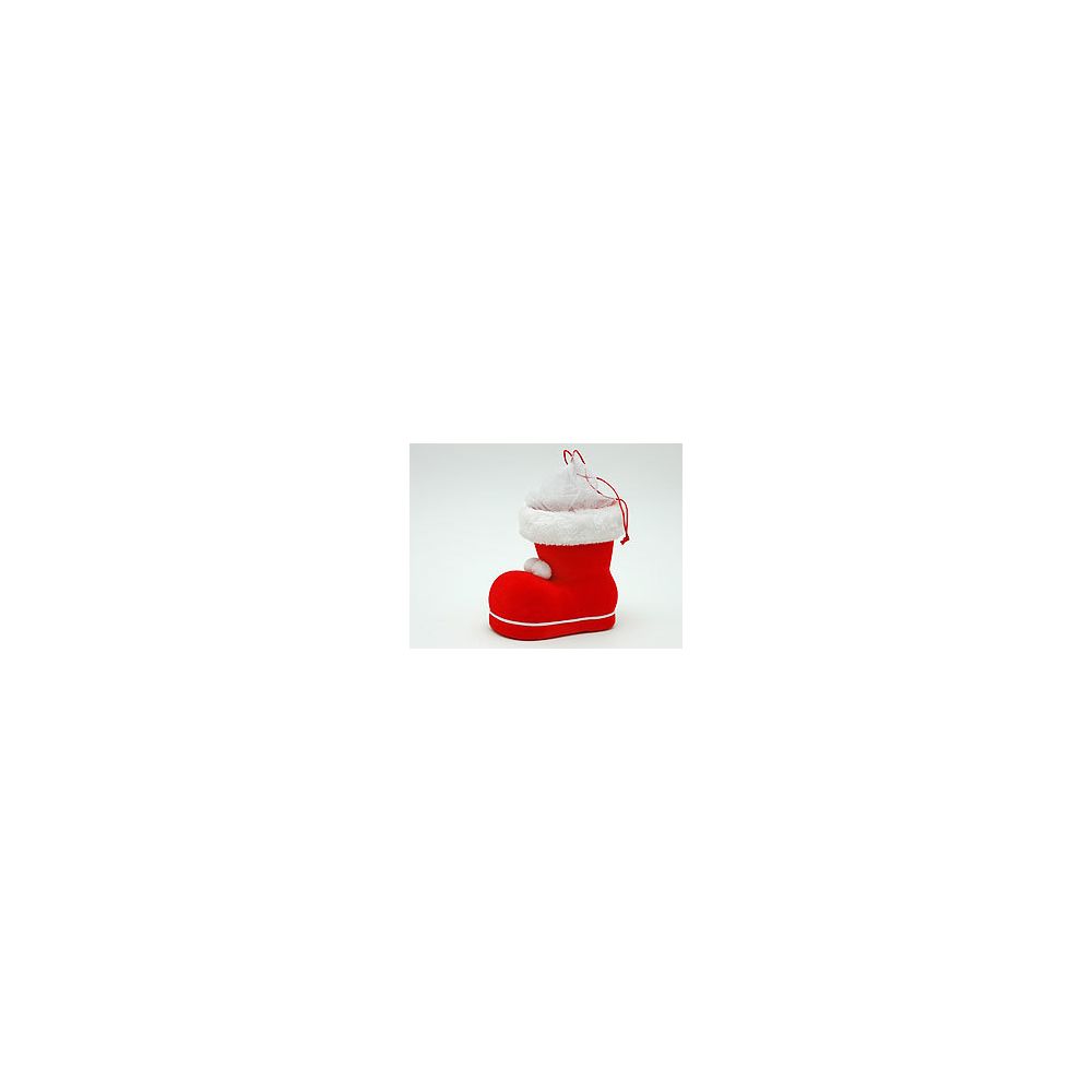 Coolminiprix - Lot de 6 - Botte de Noêl velours rouge 13cm - Qualité COOLMINIPRIX - Objets déco