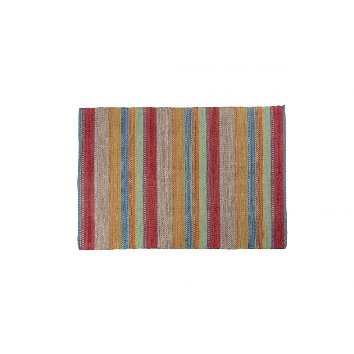 Alter - Tapis moderne Cleveland, style kilim, 100% coton, multicolore, 150x80cm - Tapis