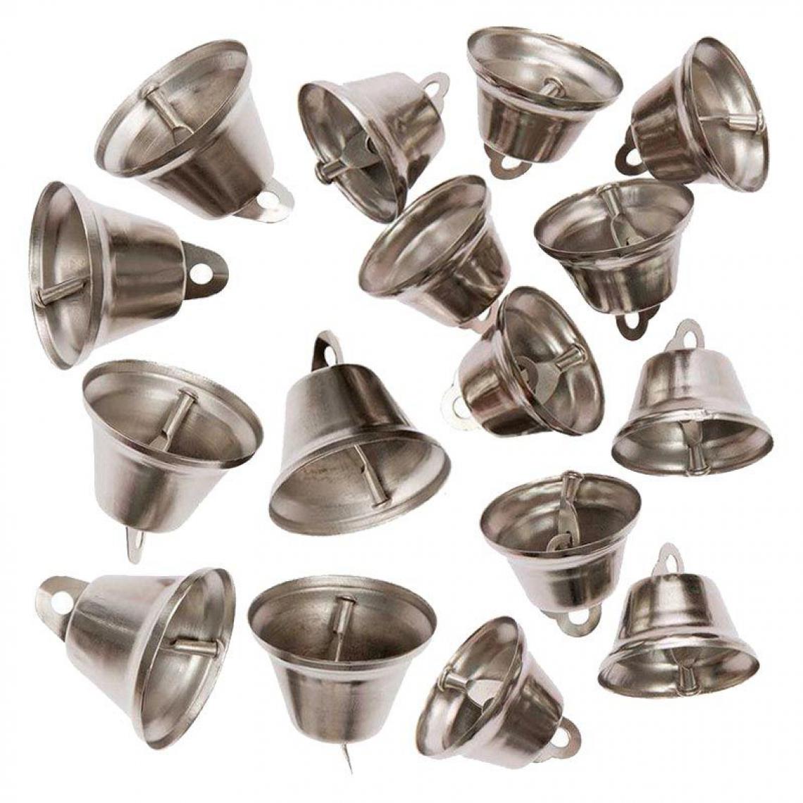 Rico - 16 petites cloches en métal argenté - Objets déco