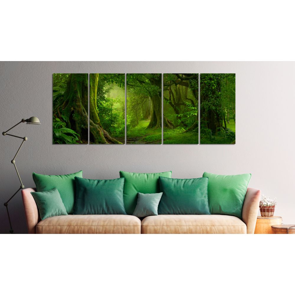 marque generique - 200x80 Tableau Forêt Paysages Magnifique Tropical Jungle - Tableaux, peintures