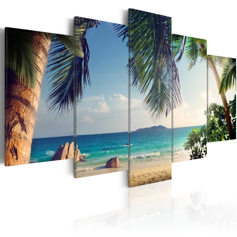 Bimago - Tableau - Under palm trees - Décoration, image, art | Paysages | Paysage marin | - Tableaux, peintures