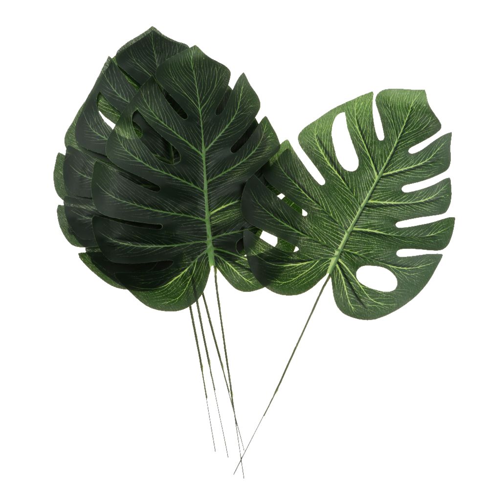 marque generique - 5pcs grande feuille artificielle faux monstera feuilles feuillage feuilles décor à la maison m - Plantes et fleurs artificielles