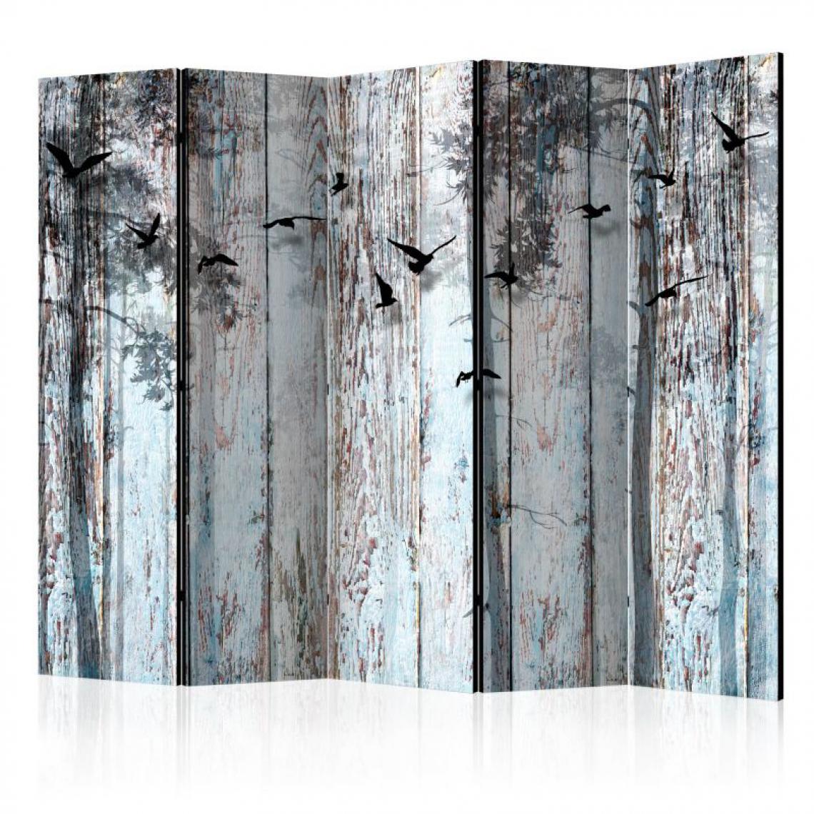 Artgeist - Paravent 5 volets - Rustic Boards II [Room Dividers] .Taille : 225x172 - Paravents
