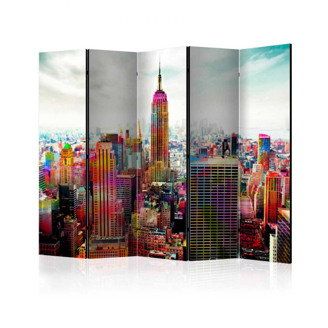 Artgeist - Paravent 5 volets - Colors of New York City II [Room Dividers] 225x172 - Paravents