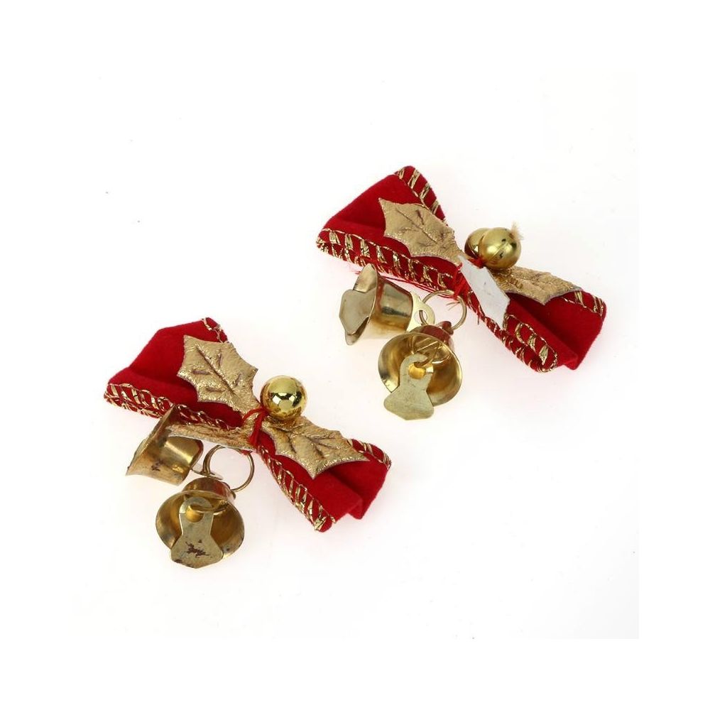 Wewoo - 2 pcs mini noeud mignon décoration arbre de noël pendentif flocage - Décorations de Noël
