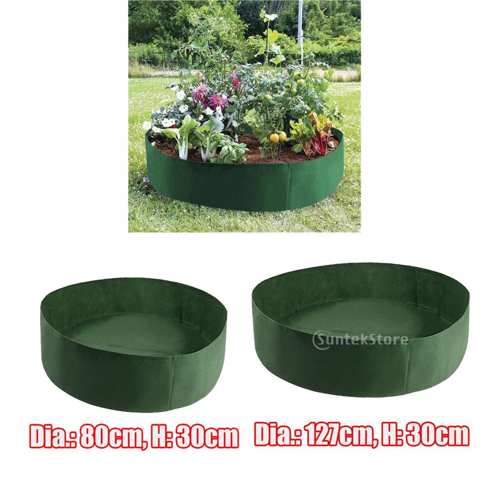 marque generique - 2Pcs Green Garden Round Raised Bed Grow Grow Pot Holds Soil ECO - Pots, cache-pots