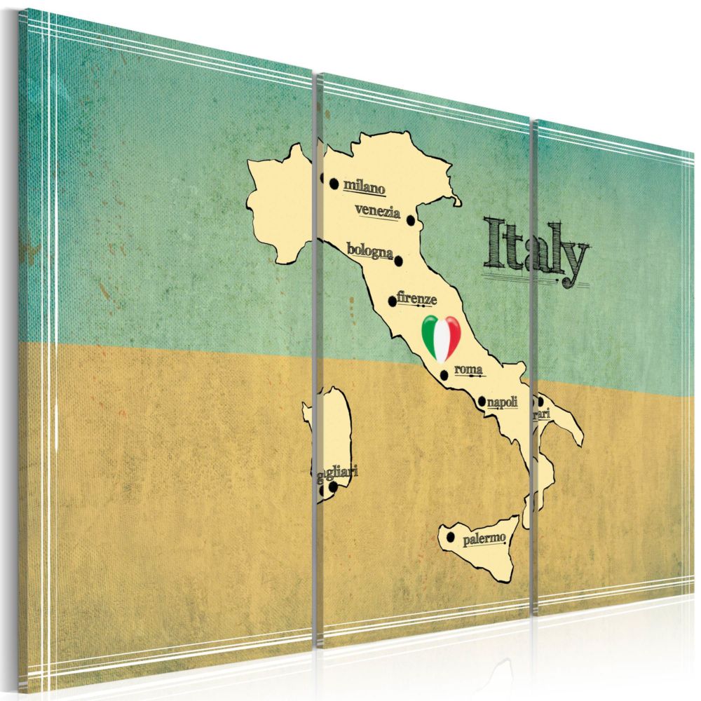 Artgeist - Tableau - Coeur de l'Italie - triptyque 60x40 - Tableaux, peintures