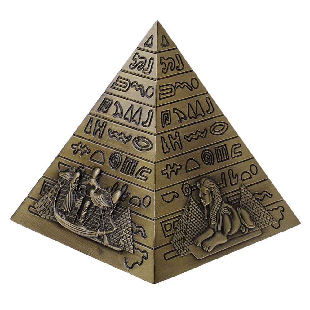marque generique - Métal Artisanat Pyramides égyptiennes Bâtiment Modèle étagère Ornement Bronze - Statues