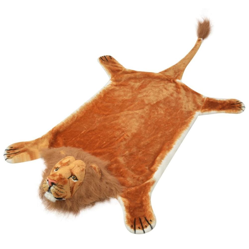 Vidaxl - vidaXL Tapis en peluche en forme de lion 205 cm Marron - Tapis
