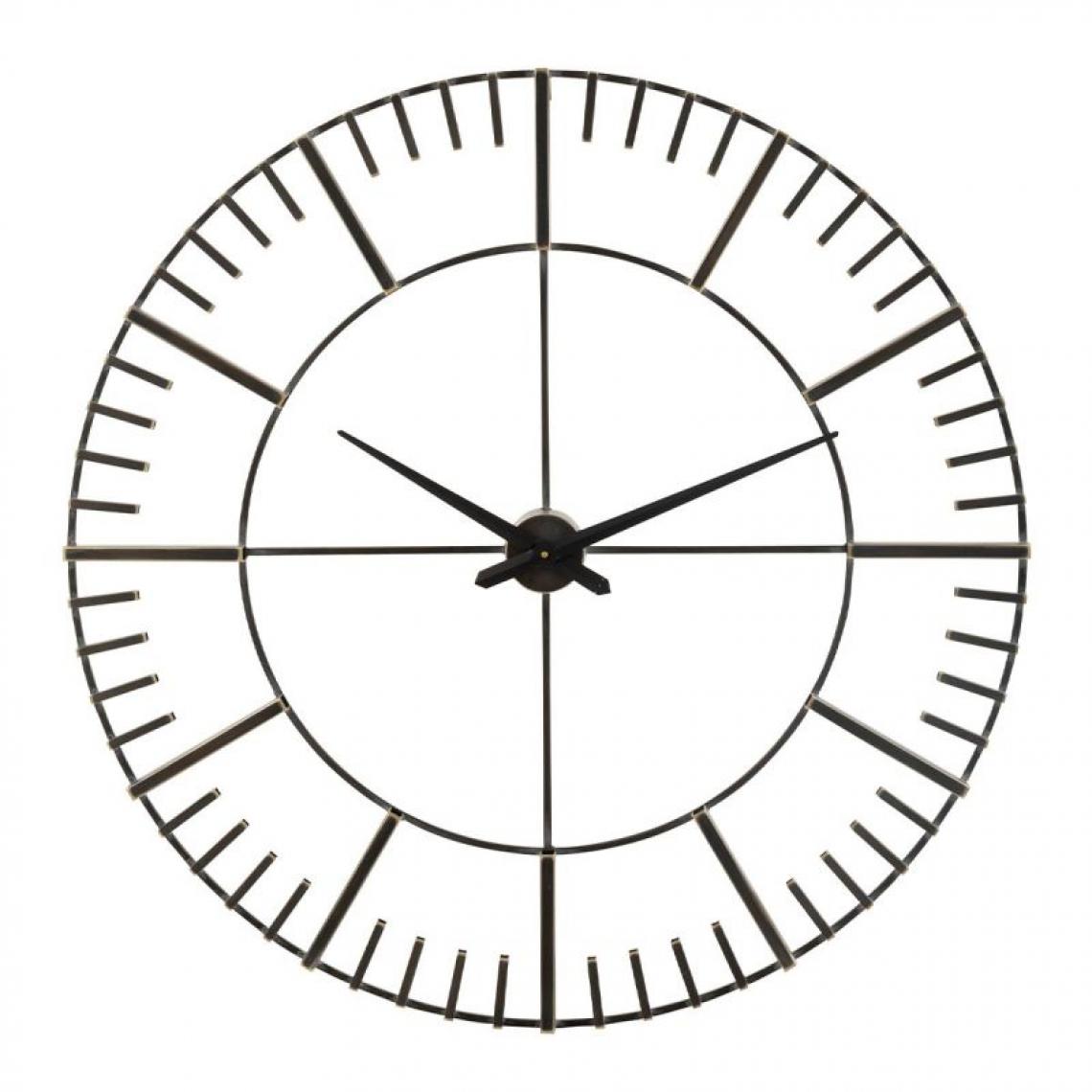 Paris Prix - Horloge Murale Design Chiffres Romains 96cm Noir - Horloges, pendules
