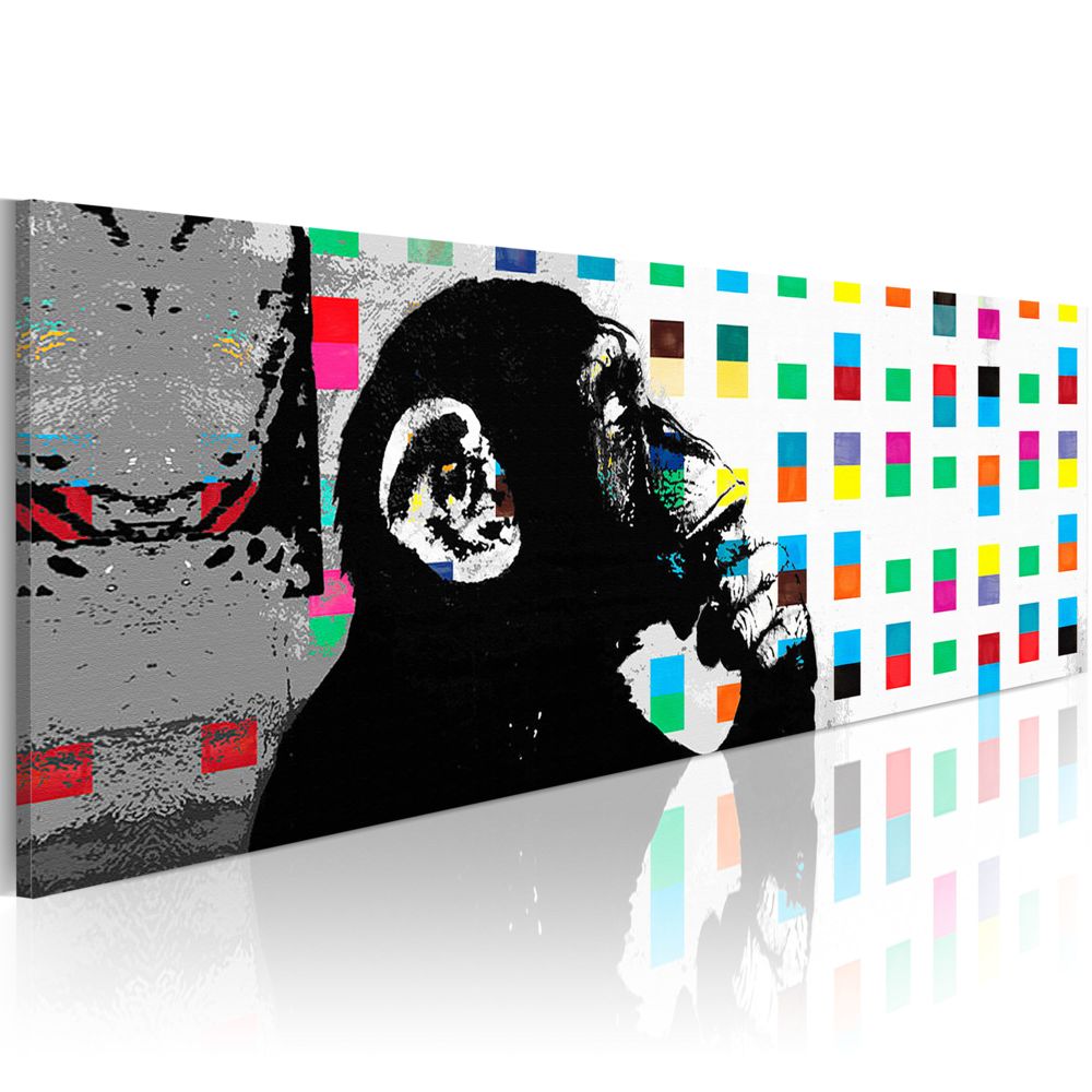 Bimago - Tableau - Banksy: The Thinker Monkey - Décoration, image, art | Art urbain | - Tableaux, peintures