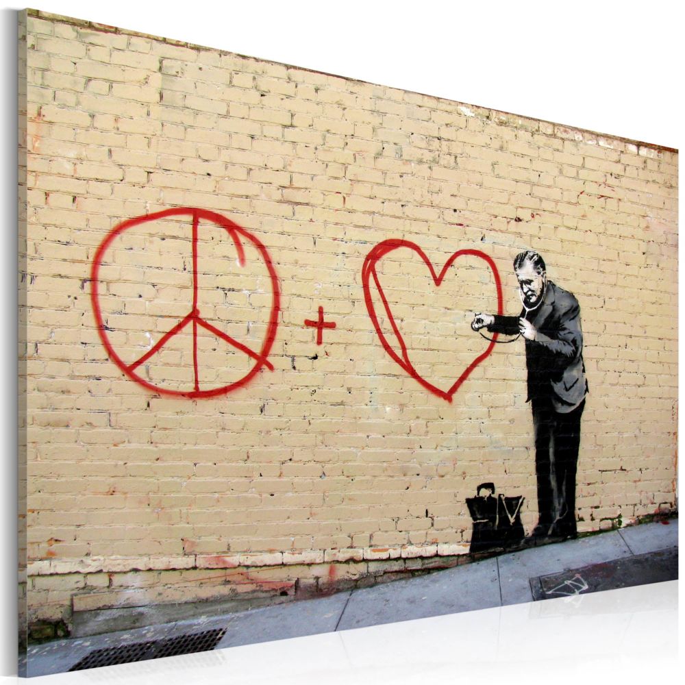 Bimago - Tableau | Médecin pacifiste (Banksy) | 60x40 | Art urbain | - Tableaux, peintures