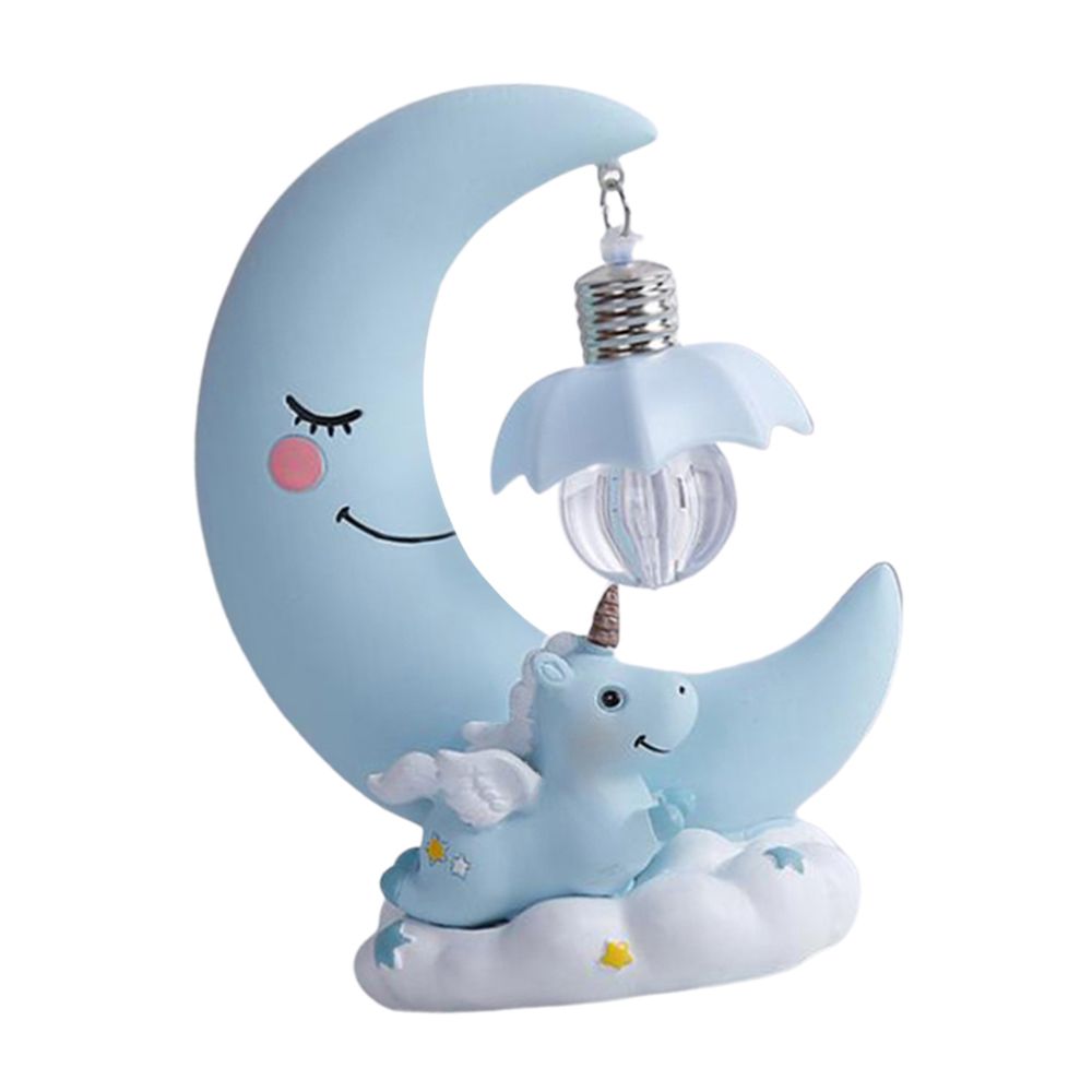 marque generique - lumière de nuit pour bébé lumière de nuit de lune mignonne pour enfants bébé filles bleu lune lampe - Statues