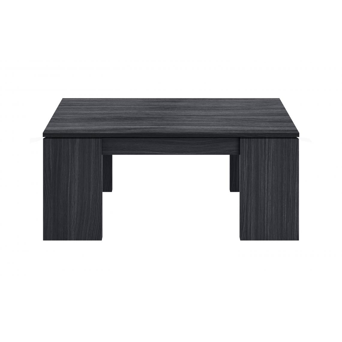 Alter - Table basse avec plateau relevable et rangements, coloris gris cendré, 100 x 43 x 50 cm (hauteur réglable de 43 à 54 cm). - Porte-revues