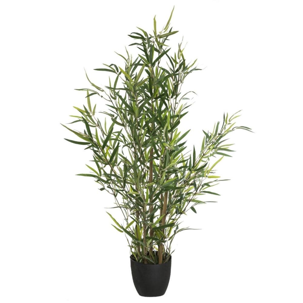 Pegane - Bambou artificielle en pot H90 cm -PEGANE- - Plantes et fleurs artificielles