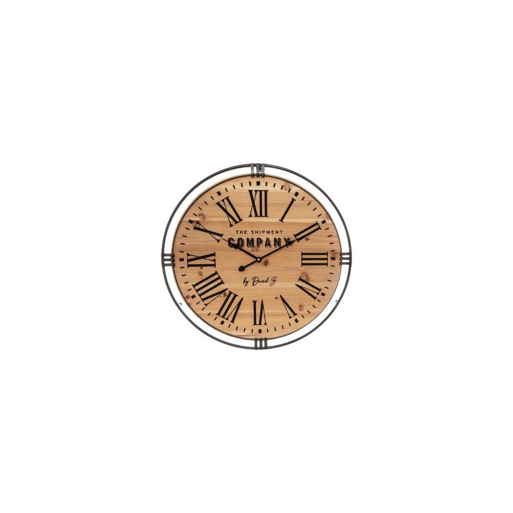 Atmosphera, Createur D'Interieur - Horloge métal et bois D58 Colonial Atmosphera - Horloges, pendules