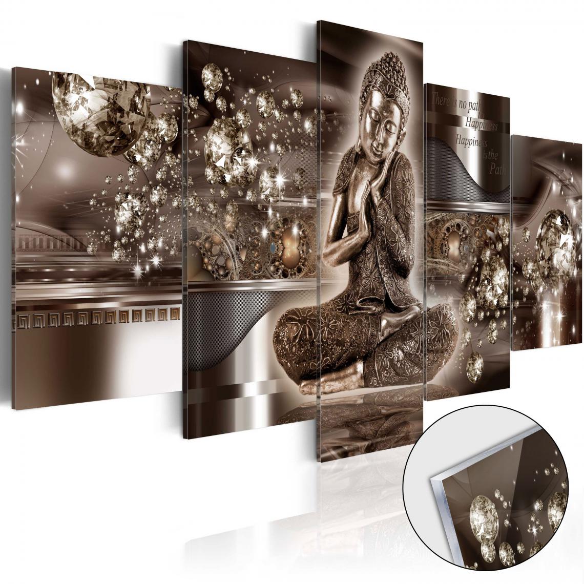 Decoshop26 - Tableaux en verre acrylique décoration murale motif Harmonie intérieure en 5 panneaux 100x50 cm TVA110160 - Tableaux, peintures