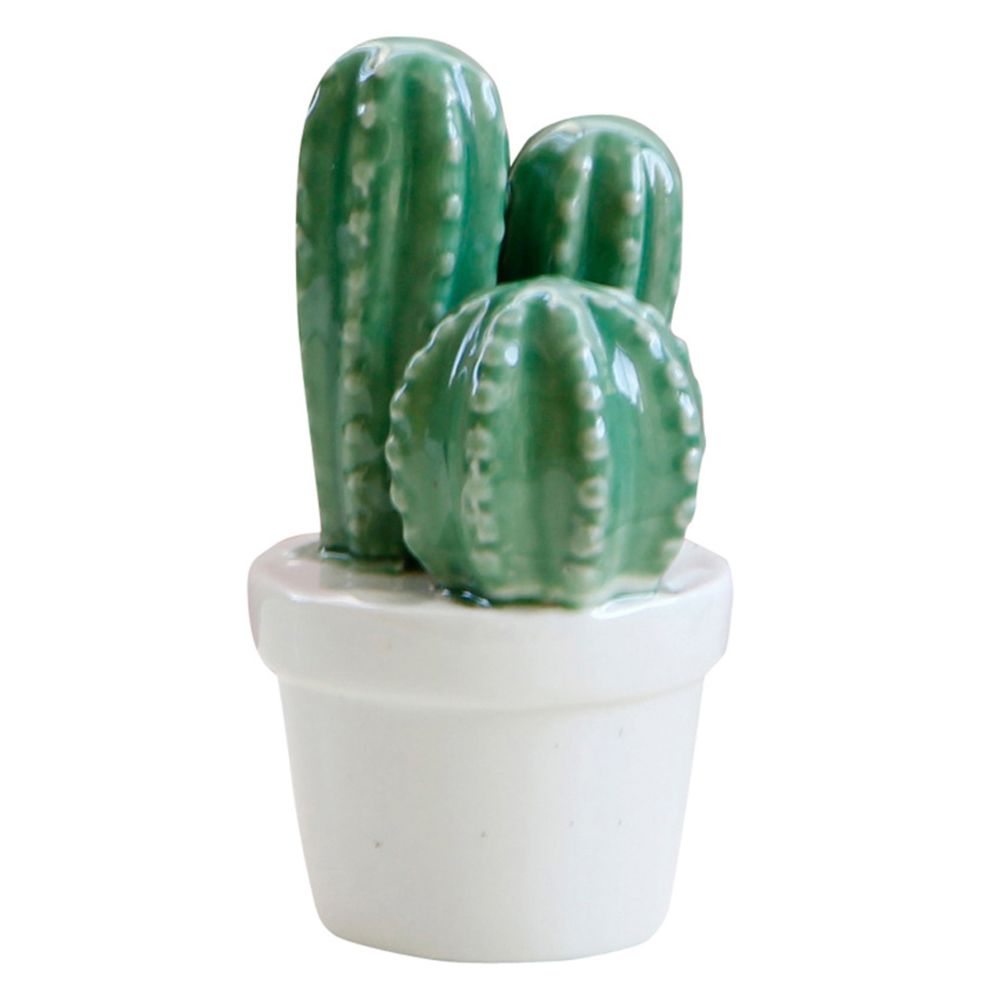 marque generique - Figurine artificielle de simulation artificielle en céramique en forme de faux ornement de cactus en pot M - Rangements à chaussures
