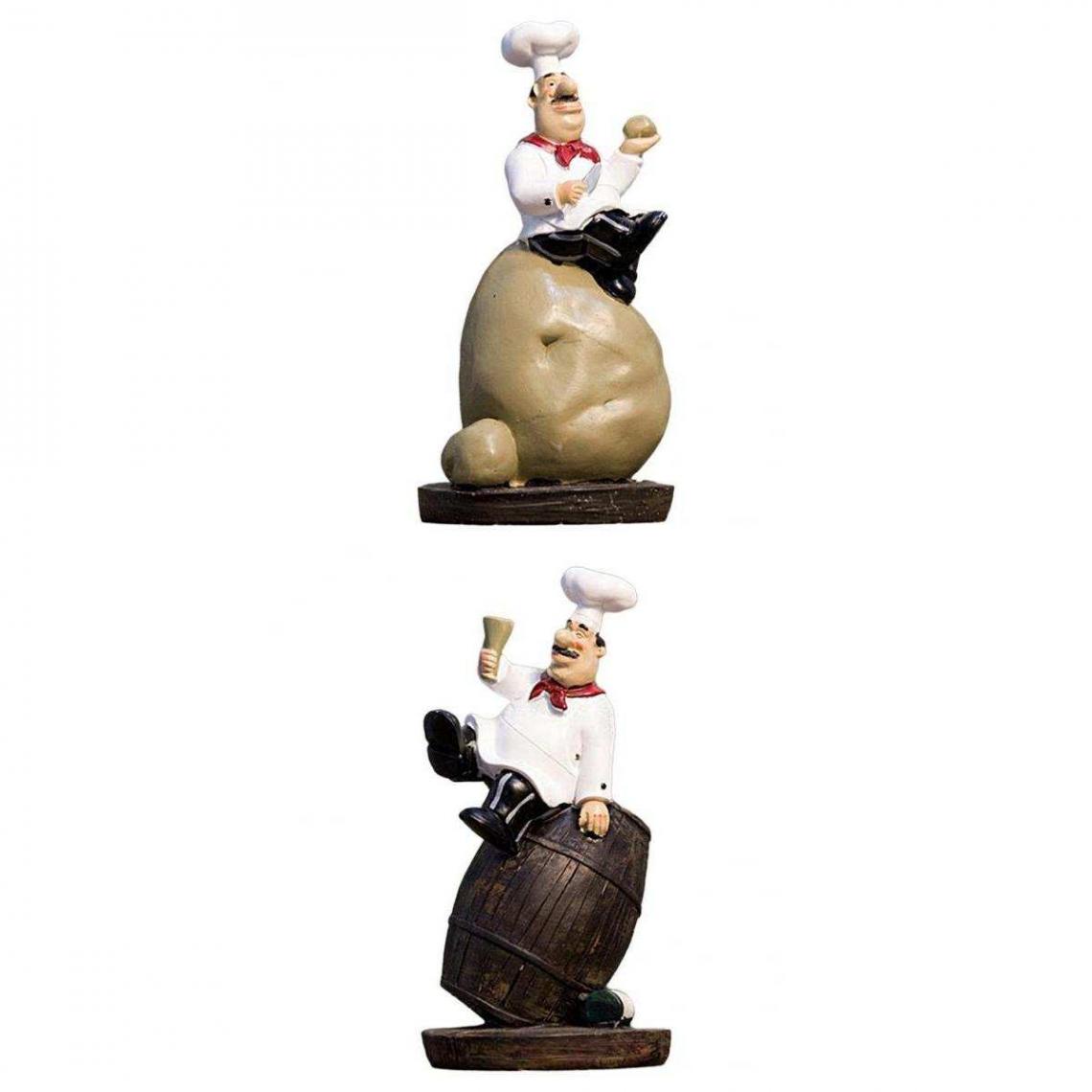 marque generique - Ornement mignon de figurines de chef cuisinier de cuisine en - Statues