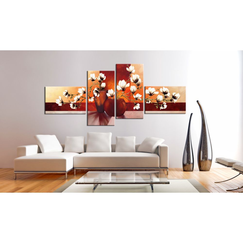 marque generique - 200x90 Tableau Splendide Magnolias - Tableaux, peintures