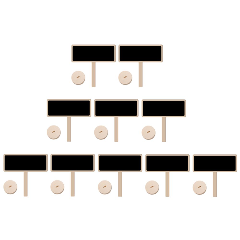 marque generique - Tableau noir avec 10 pièces, tableau noir avec base ronde, rectangulaire - Objets déco