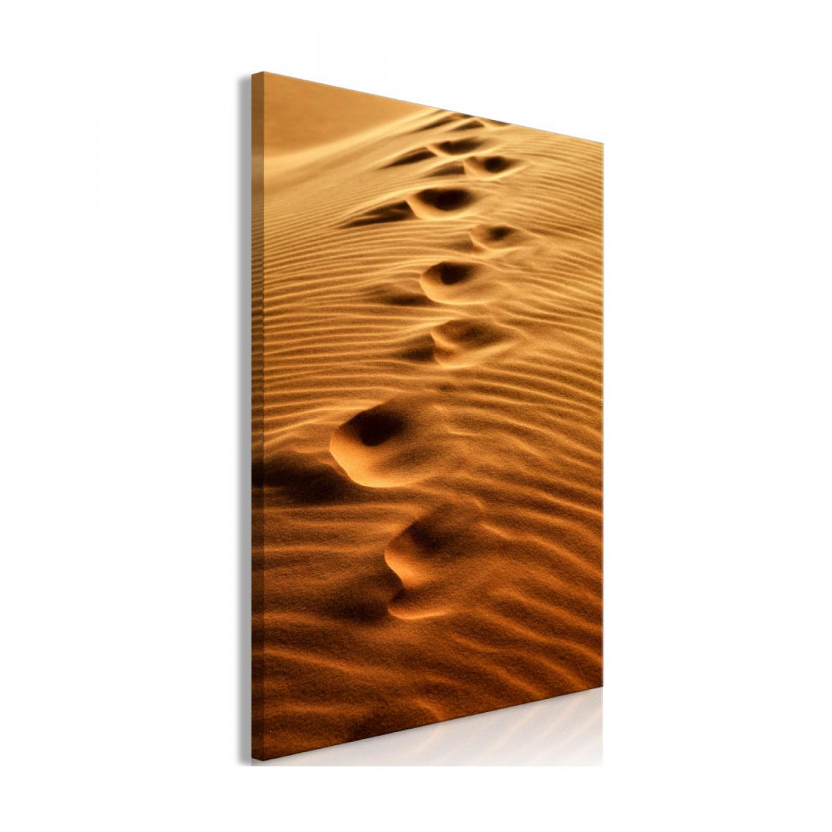 Artgeist - Tableau - Traces on the Sand (1 Part) Vertical 80x120 - Tableaux, peintures