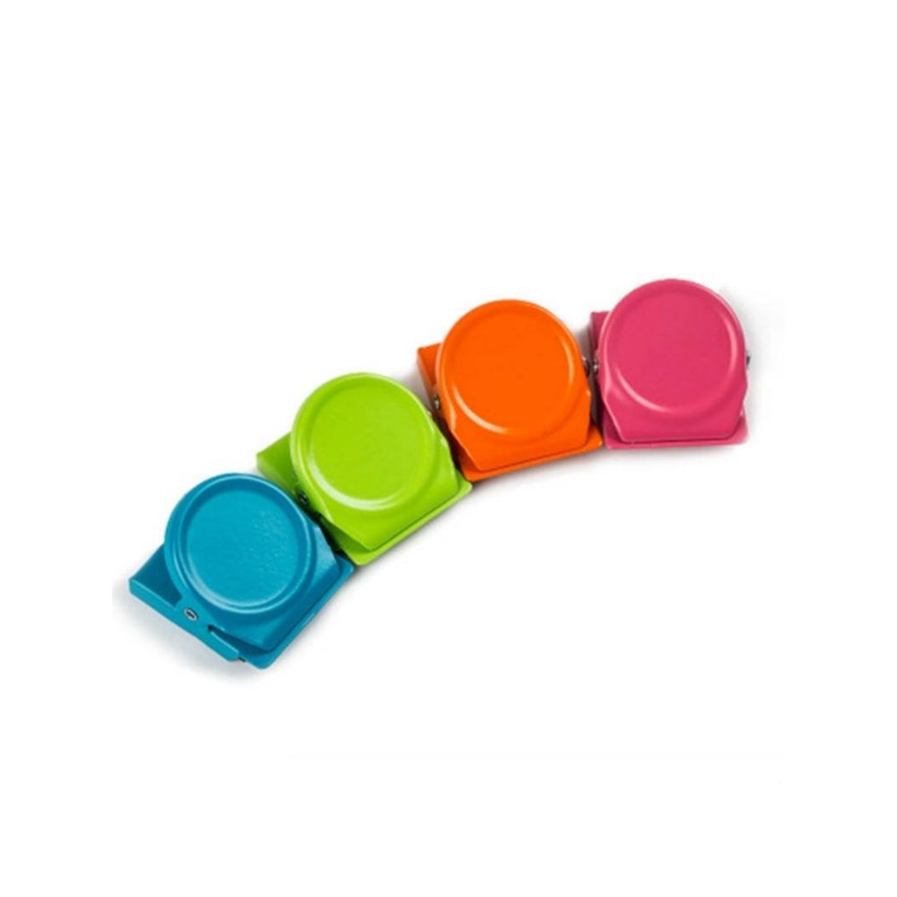Wewoo - Magnets pour Frigos 8 PCS Creative Aimant Clips Coloré En Métal Réfrigérateur Autocollants Fournitures de Bureau À Domicile Classique Quatre Couleurs - Objets déco